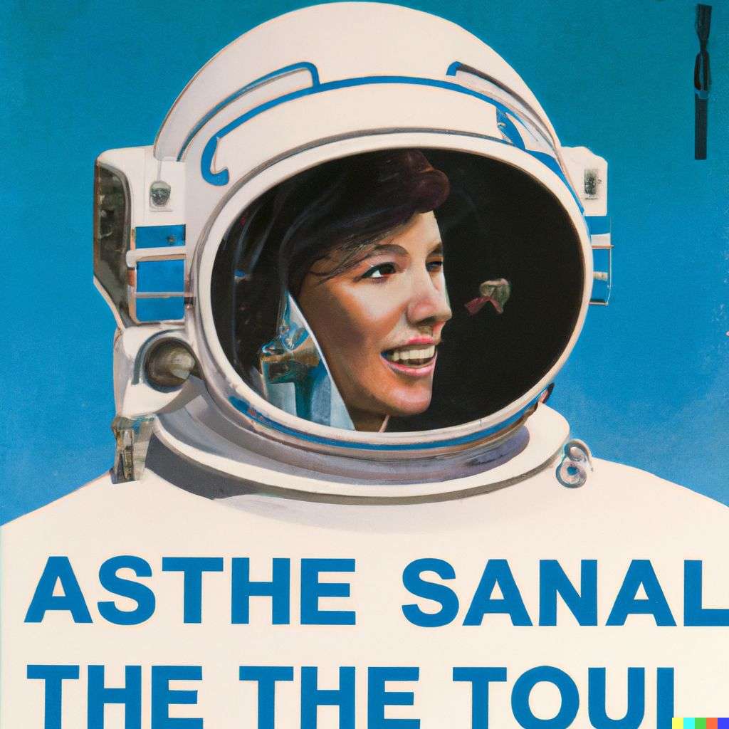 an astronaut, advertisement from the '80s